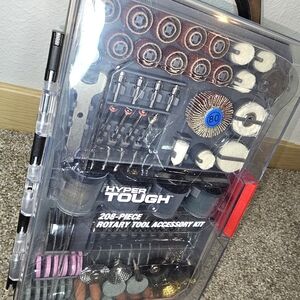 Hyper Tough Rotary Tool Accessory Kit - Black and Silver